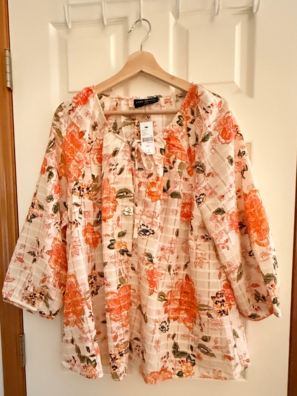 Lane Bryant Floral Tunic Top - Orange Floral